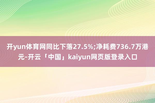 开yun体育网同比下落27.5%;净耗费736.7万港元-开云「中国」kaiyun网页版登录入口